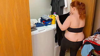 alora jaymes in mom lends a hand to help her son dirty laundry
