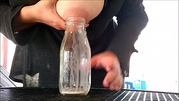 milk leaking through hucow breasts