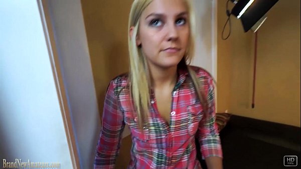 amateur blonde schoolgirl solo flashing her pussy and fingering herself