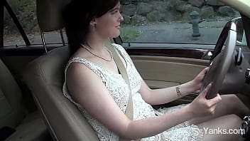 boy fingering for girl in car