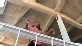 brunette gf sucks on balcony and analed for the first time