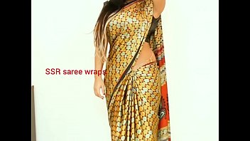 indian women sexy striping saree