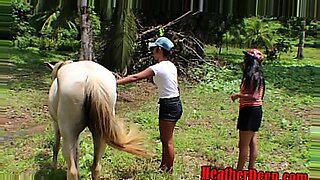 horse vs girl faking video