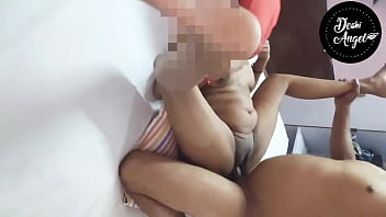 indian homemade in standing teen