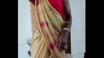 indian women sexy striping saree