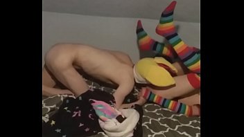 3 demon girl with a dick fucking a tied up teen