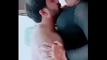 indian couples romance kiss n boob press in public cafe garden beach