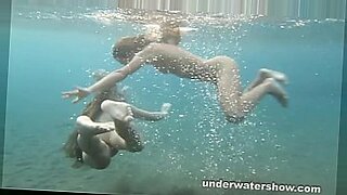 stepmom and son in pool giving blowjob