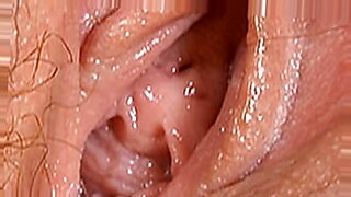 nice nympho is gaping pink vagina in close up and having org