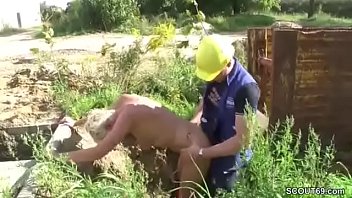 hot babe getting her pussy fucked by her worker