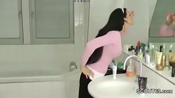 bathroom sexy step mom