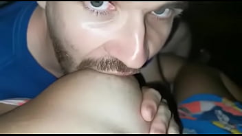 2 men sucking girl nipples